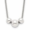 Sterling Silver Polished Bead Fancy Link Necklace