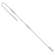 Sterling Silver CZ 3-Diamond Shapes 9in Plus 1 in Ext. Anklet