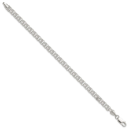 Sterling Silver Polished 5mm Triple Rolo Charm Bracelet