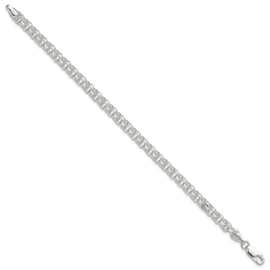 Sterling Silver Polished 5mm Triple Rolo Charm Bracelet