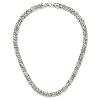 Sterling Silver Polished Fancy Circle Link 18.5in Necklace