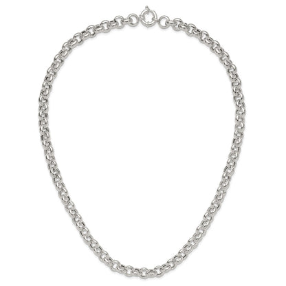 Sterling Silver Polished Fancy Link Necklace