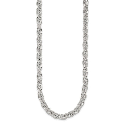 Sterling Silver Polished Fancy Link Necklace
