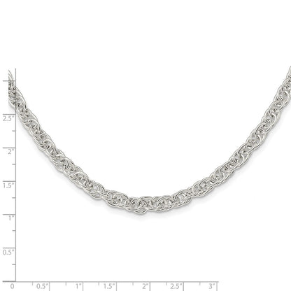Sterling Silver Polished Fancy Link Necklace