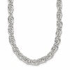 Sterling Silver Polished Fancy Link Necklace