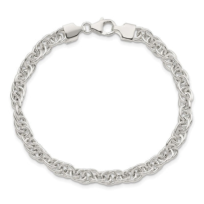 Sterling Silver Polished Fancy Link Bracelet