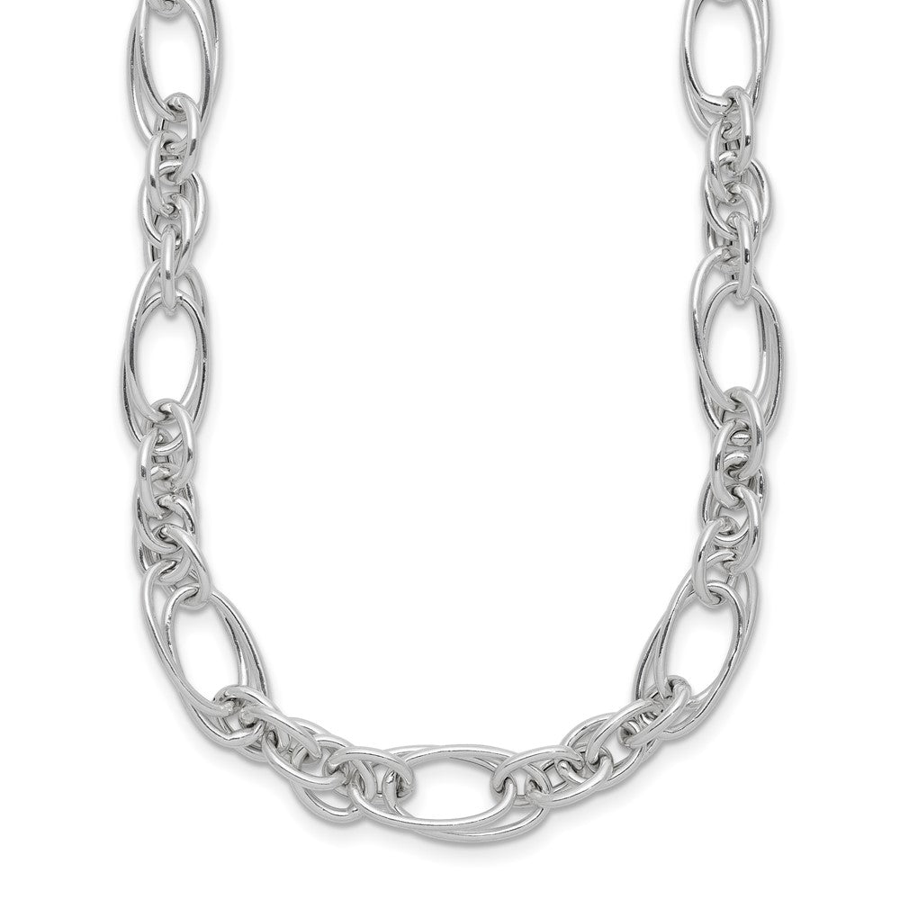Sterling Silver Polished Fancy Link 7in Bracelet