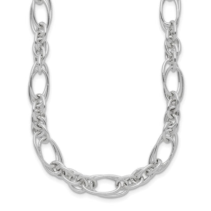 Sterling Silver Polished Fancy Link 7in Bracelet