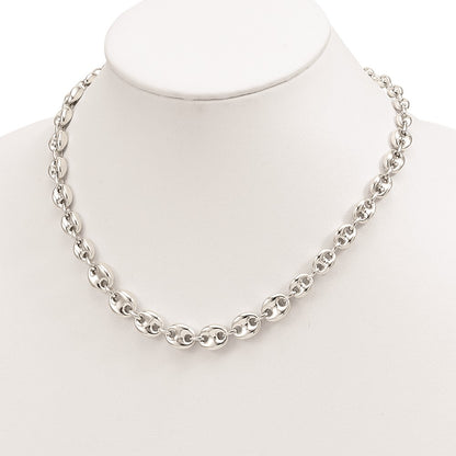 Sterling Silver Polished Fancy Link 18in Necklace