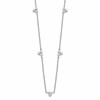 Sterling Silver Rhodium-plated Polished CZ 5 Stations Necklace