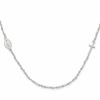 Sterling Silver Medal/Cross w/1.5in ext. Rosary Necklace