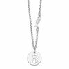 Sterling Silver Rhodium-plated Kitty and Fish w/1 in Ext Necklace