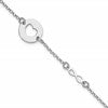 Sterling Silver Rhodium-plated Heart and Infinity w/.5 in Ext Bracelet