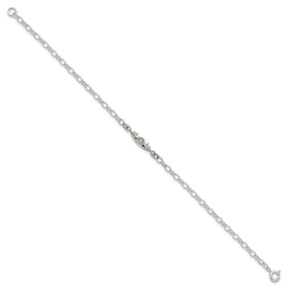 Sterling Silver Antiqued Polished Canoe / Kayak Link Bracelet