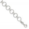 Sterling Silver Polished Circle Link 7.25in Bracelet