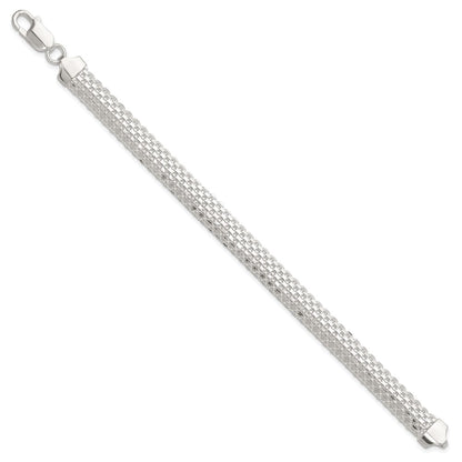 Sterling Silver Polished 8.5mm Bismark 7in Bracelet
