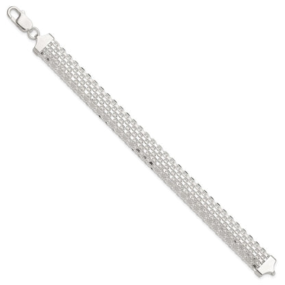 Sterling Silver Polished 11.5mm Bismark 7in Bracelet