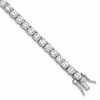 Sterling Silver Rhodium-plated Polished 4mm CZ  7.5 inch Tennis Bracelet