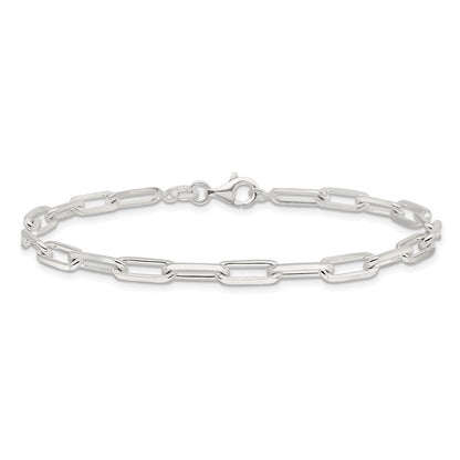 Sterling Silver Polished Paperclip 7.25in Bracelet