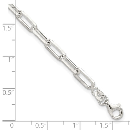 Sterling Silver Polished Paperclip 7.25in Bracelet