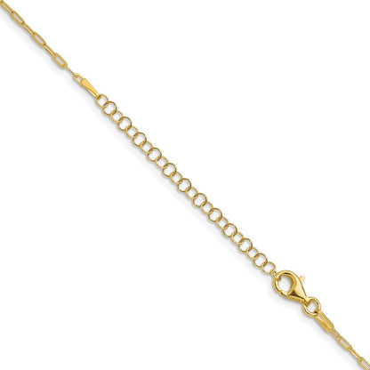 Sterling Silver Gold-tone 1.65mm Paperclip Link 16in w/2in ext Necklace