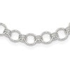 Sterling Silver Polished Circle Link 16 w/2in ext Necklace