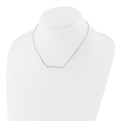 Sterling Silver Polished Slide Bar Necklace