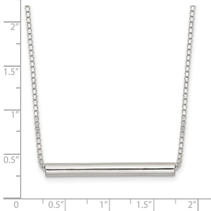 Sterling Silver Polished Slide Bar Necklace