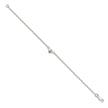 Sterling Silver Flower Charm Anklet