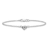 Sterling Silver Flower Charm Anklet