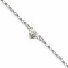 Sterling Silver Flower Charm Anklet