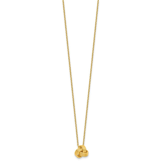 Affordable Expressions Sterling Silver Gold-tone Love Knot 16 Inch Necklace with 2 inch extension
