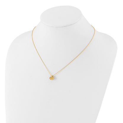 Affordable Expressions Sterling Silver Gold-tone Love Knot 16 Inch Necklace with 2 inch extension
