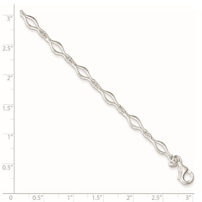 Sterling Silver 5mm Fancy Link Bracelet