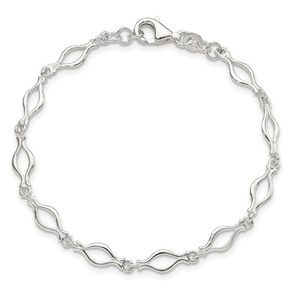 Sterling Silver 5mm Fancy Link Bracelet