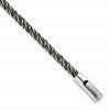 Sterling Silver Antiqued Polished 3.75mm Twisted Franco Chain 8 inch Bracelet