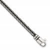Sterling Silver Antiqued Polished 4.25mm Franco Chain 8 inch Bracelet