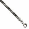Sterling Silver Antiqued 3.9mm Wheat Link Mens 8 inch Bracelet