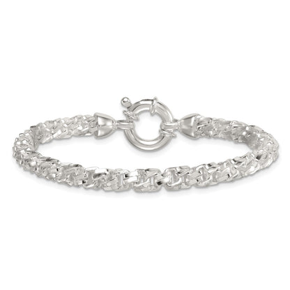 Sterling Silver Polished 5.65mm Fancy Link 7.5 Inch Bracelet
