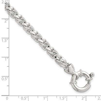 Sterling Silver Polished 5.65mm Fancy Link 7.5 Inch Bracelet