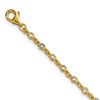 Sterling Silver Gold-tone Polished CZ Station 6.5 Inch with 1 Inch Extension Bracelet