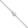 Sterling Silver Rhodium-plated Cross 9 inch Plus 1 inch Extender - Total 10 inch Anklet