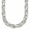 Sterling Silver Polished Double Twisted Link 18 inch Necklace