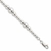 Sterling Silver Polished and Multi-Size Beads 7.5 Inch Bracelet