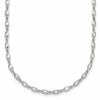 Sterling Silver Polished Oval Bezel CZ 16 Inch with 2 Inch Extension Necklace