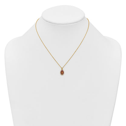 Sterling Silver Gold-plated CZ and Red Enamel Miraculous Medal 15.75 inch with 2 inch extender Necklace