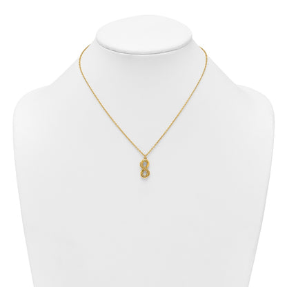 Affordable Expressions Sterling Silver Gold-tone Polished and Textured Infinity16 Inch Necklace