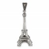 Sterling Silver Antiqued Marcasite 3-D Eiffel Tower Pendant