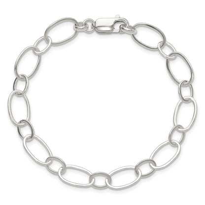Sterling Silver 7.5inch Fancy Link Bracelet