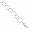 Sterling Silver Fancy Hammered Bracelet
